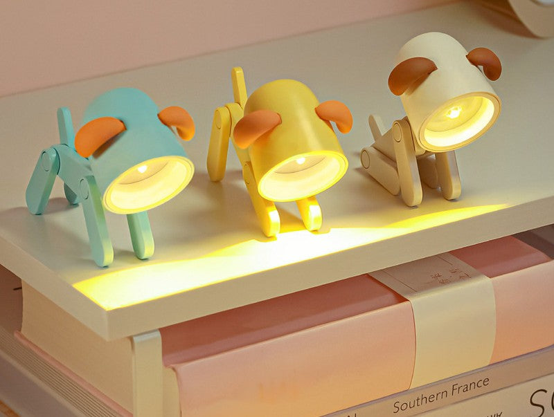 Mini Luminária LED Dobrável Infantil – Cachorrinho/Veado, Luz Quente
