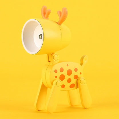 Mini Luminária LED Dobrável Infantil – Cachorrinho/Veado, Luz Quente