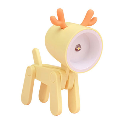 Mini Luminária LED Dobrável Infantil – Cachorrinho/Veado, Luz Quente