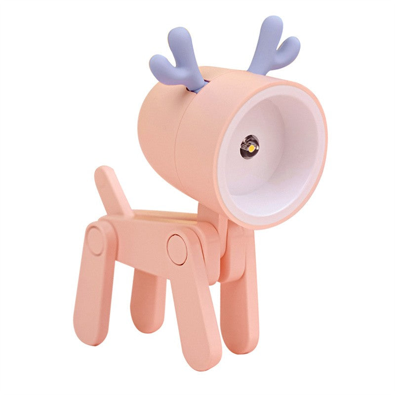 Mini Luminária LED Dobrável Infantil – Cachorrinho/Veado, Luz Quente