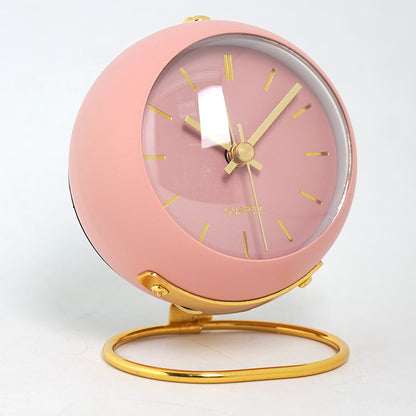 Relógio Despertador de Mesa Nórdico Minimalista com Ponteiro Luminoso Silencioso