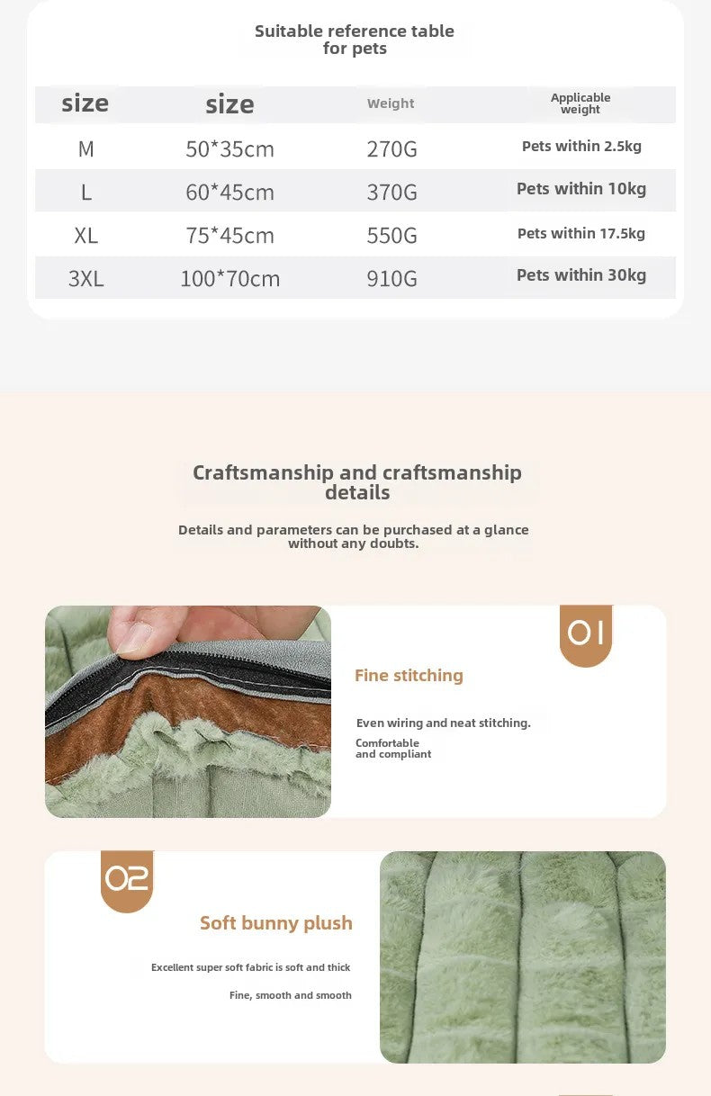 Cama para Pet Grande Inverno Quente – Colchão Pet Removível e Lavável