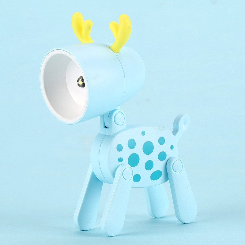 Mini Luminária LED Dobrável Infantil – Cachorrinho/Veado, Luz Quente