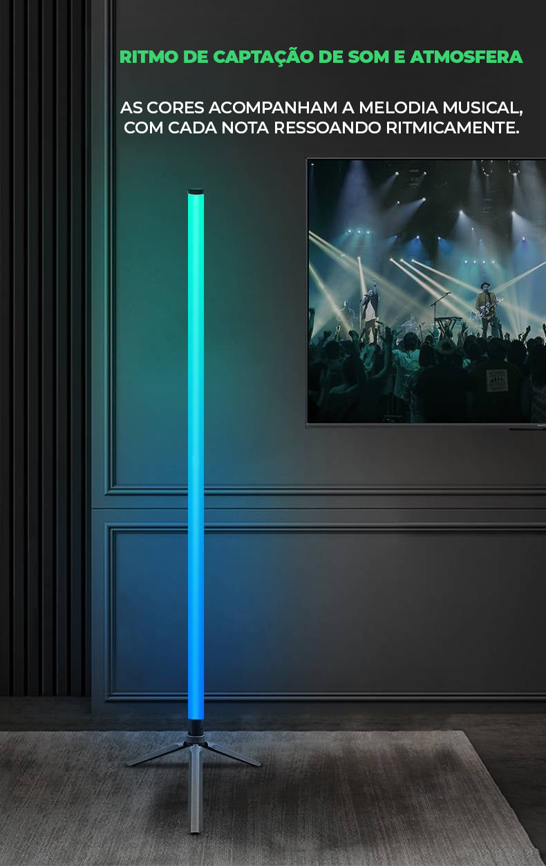 Bastão de Luz de LED RGB Recarregável com Controle Remoto – Super Brilho e Múltiplos Modos