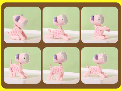 Mini Luminária LED Dobrável Infantil – Cachorrinho/Veado, Luz Quente