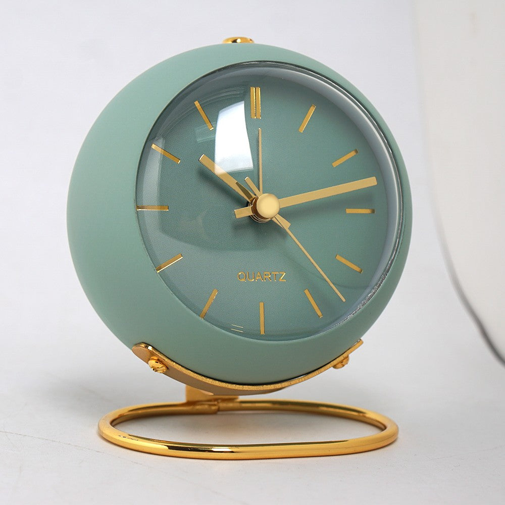 Relógio Despertador de Mesa Nórdico Minimalista com Ponteiro Luminoso Silencioso