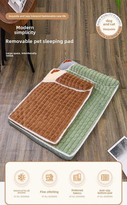 Cama para Pet Grande Inverno Quente – Colchão Pet Removível e Lavável