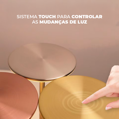 Luminária Luxo em LED para Mesa com funções Touch