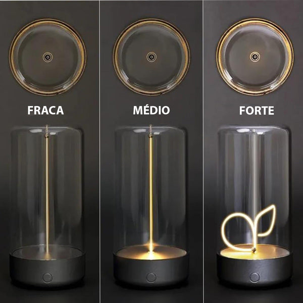 Luminária Filamento Magnética Moderna Luxo Minimalista Sem Fio