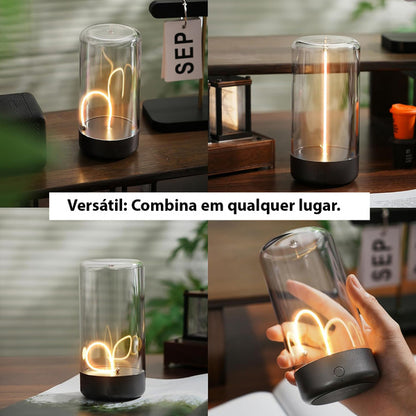 Luminária Filamento Magnética Moderna Luxo Minimalista Sem Fio