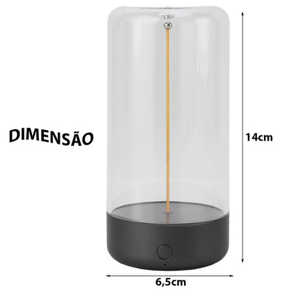 Luminária Filamento Magnética Moderna Luxo Minimalista Sem Fio