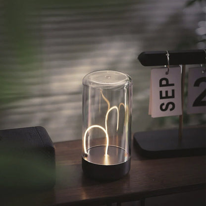 Luminária Filamento Magnética Moderna Luxo Minimalista Sem Fio