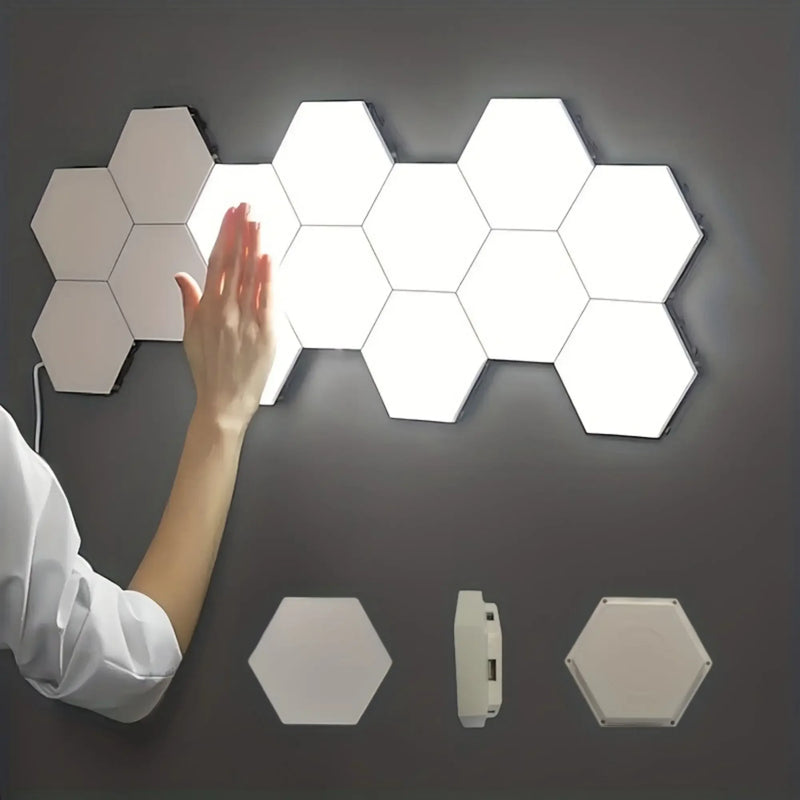 Luminária de Parede LED Hexagonal Sensível ao Toque
