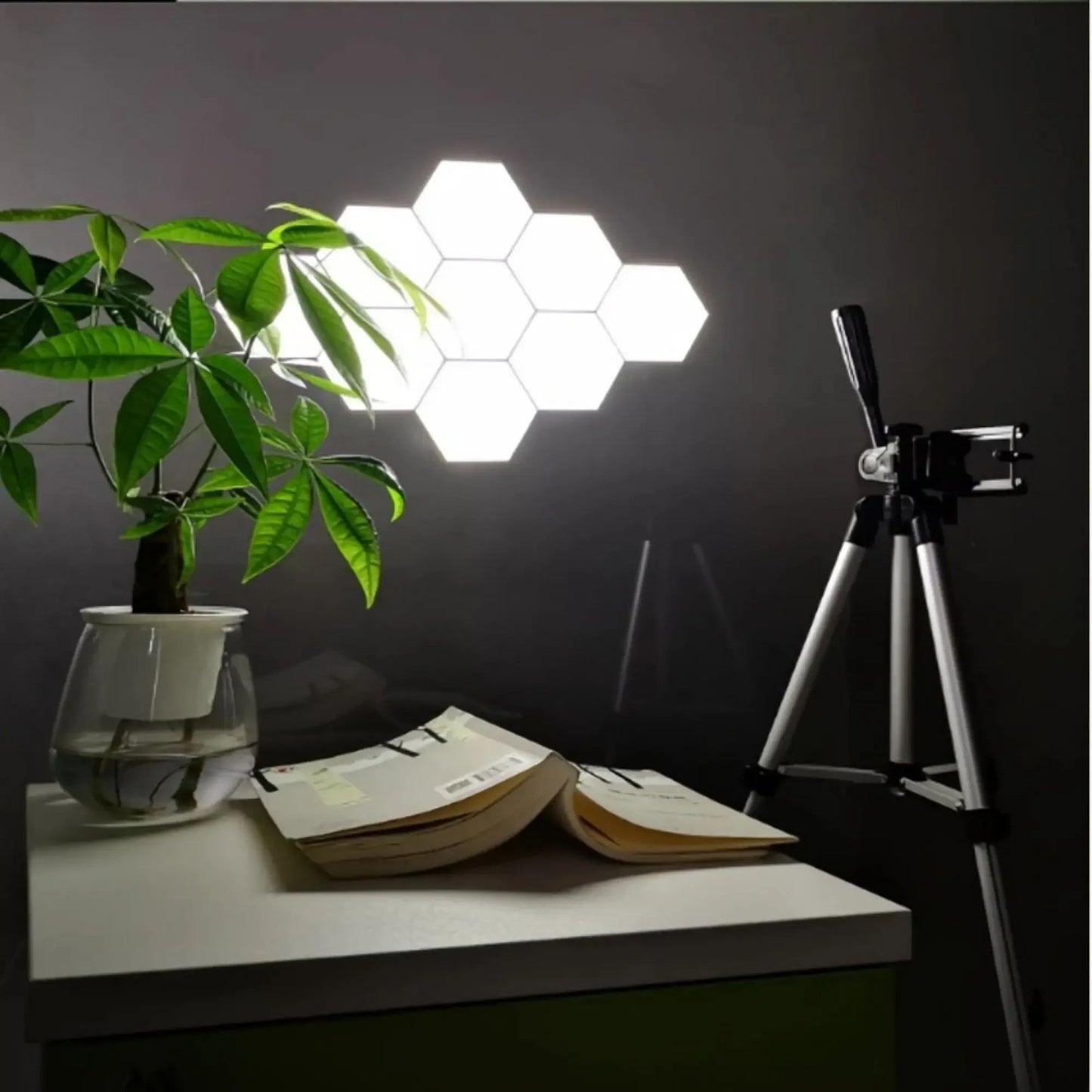 Luminária de Parede LED Hexagonal Sensível ao Toque