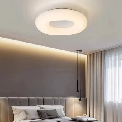 Lustre Pendente LED Nórdico Donut em Acrílico – Iluminação Moderna com Proteção para os Olhos para Sala e Quarto