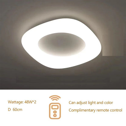 Lustre Pendente LED Nórdico Donut em Acrílico – Iluminação Moderna com Proteção para os Olhos para Sala e Quarto