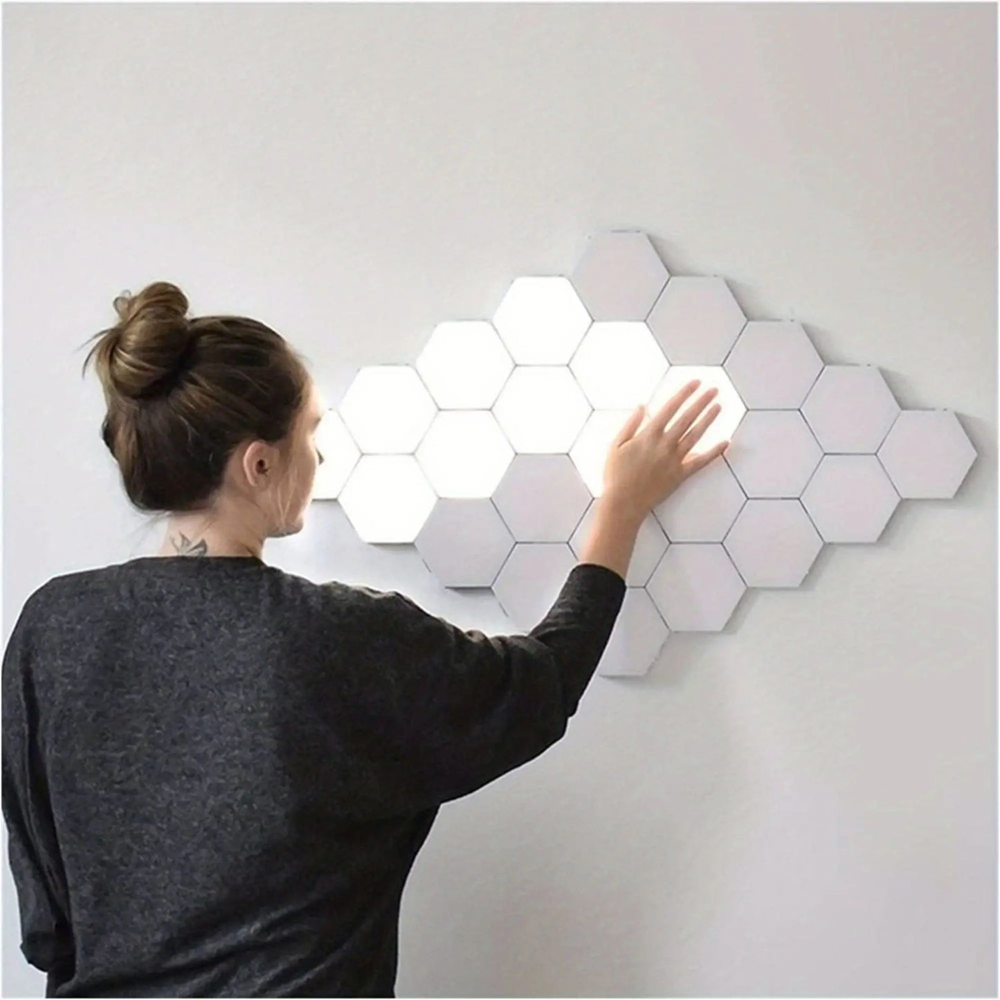 Luminária de Parede LED Hexagonal Sensível ao Toque
