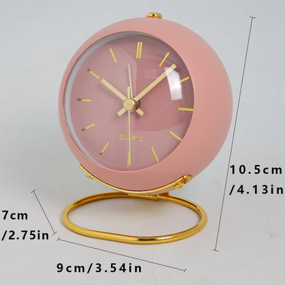 Relógio Despertador de Mesa Nórdico Minimalista com Ponteiro Luminoso Silencioso