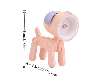 Mini Luminária LED Dobrável Infantil – Cachorrinho/Veado, Luz Quente