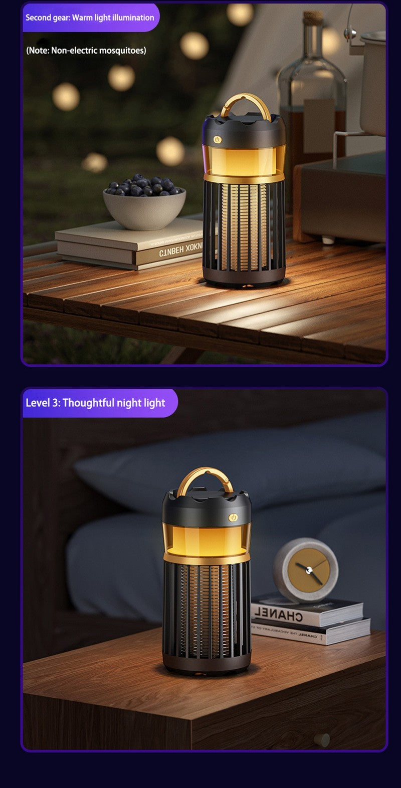 Xiaomi Mijia Mosquiteiro Elétrico Portátil com Luz Noturna e Recarga USB