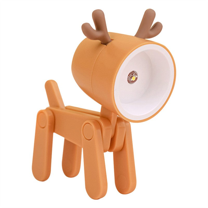 Mini Luminária LED Dobrável Infantil – Cachorrinho/Veado, Luz Quente