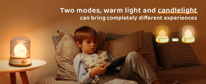 Vela LED Decorativa com Efeito Chama – Luz Noturna USB Regulável para Quarto e Cabeceira