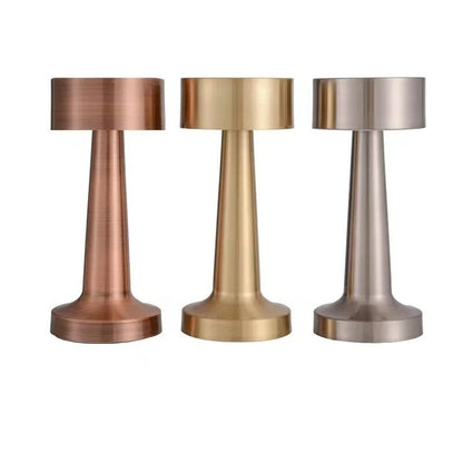 Luminária de Mesa LED Touch Recarregável Design Vintage Elegante Acabamento Metálico