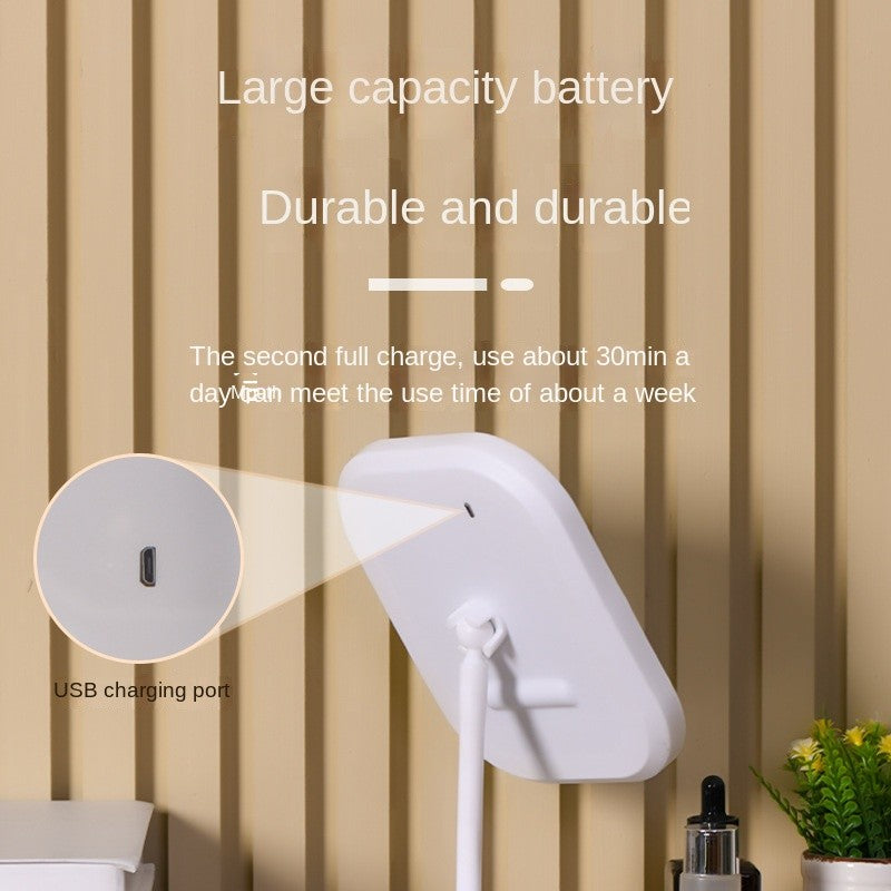 Espelho de Maquiagem LED 3 Cores Touch – Nicho Moderno para Penteadeira e Quarto